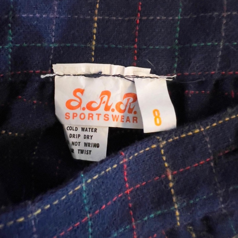 VINTAGE PLAID SKIRT - Picture 5 of 6